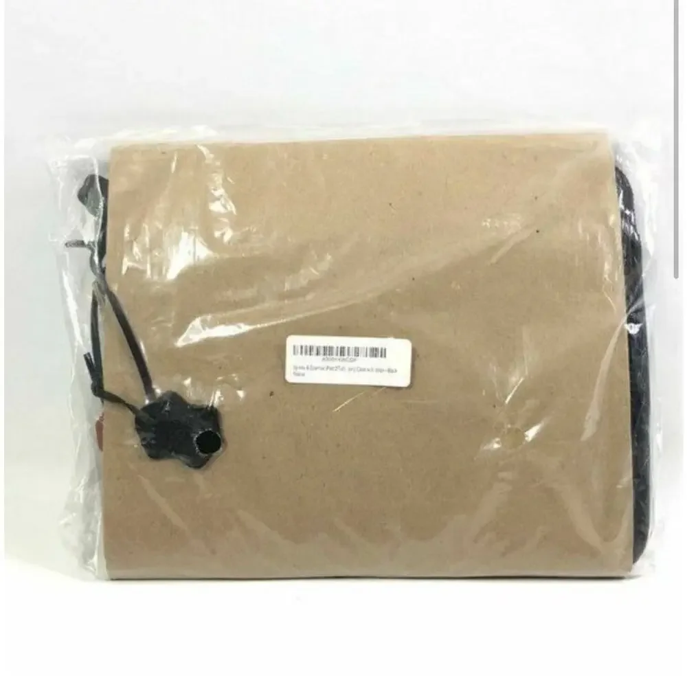 Spikes & Sparrow Tablet Case Black Buffalo Leather iPad Sleeve Zipper Bag 11x9.5
